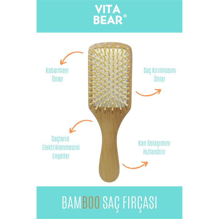 Vita Bear Strong Hair Bamboo Saç Fırçası