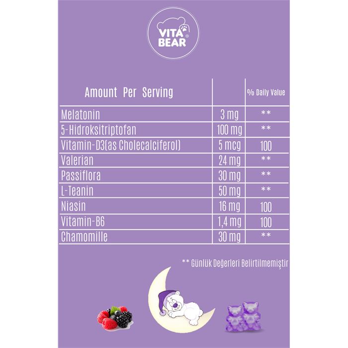 Vita Bear Sleepy Bear Uyku Düzenleyici Vitamin 60 Adet